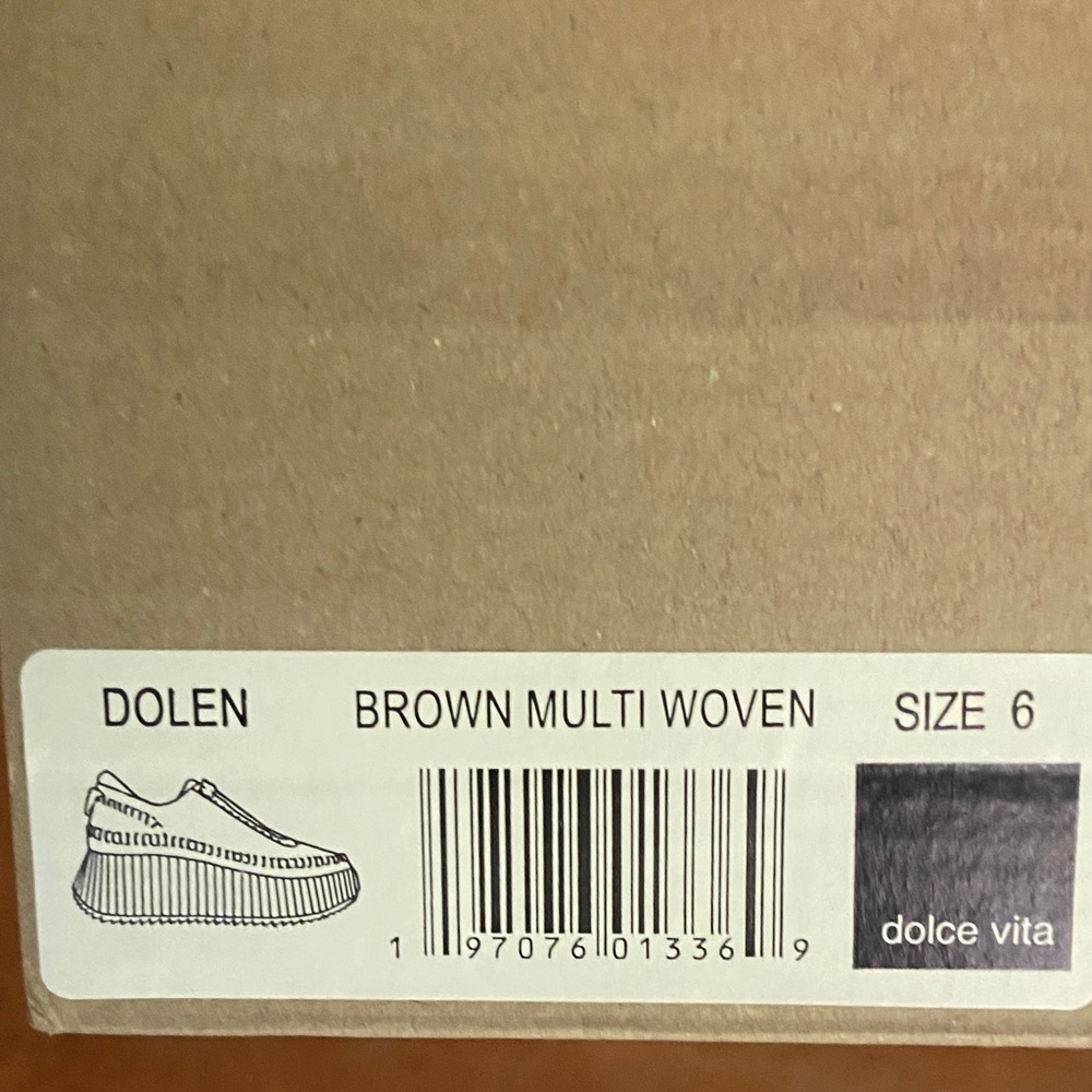 Dolce Vita Cream and Tan Sneakers Size 6 - Picture 4 of 4
